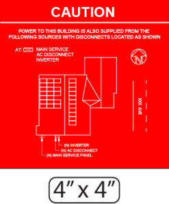 011-100P RED  CUSTOM PLACARD