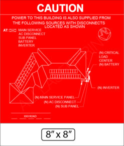 011-108P RED  CUSTOM PLACARD