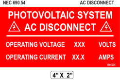150-134p RED  CUSTOM PLACARD