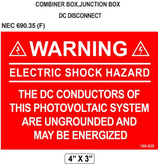 150-535 PLACARD
