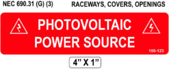 160-123_PHOTOVOLTAIC POWER SOURCE_Label