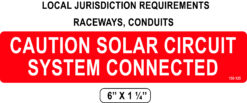 160-125_CAUTION SOLAR CIRCUIT_Label
