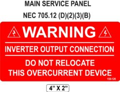 160-126_INVERTER OUTPUT CONNECTION_Label