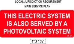 160-127_THIS ELECTRIC SYSTEM_Label