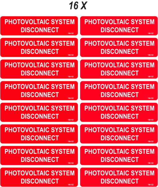 150-122_Label PACK_PHOTOVOLTAICE SYSTEM - Image 3
