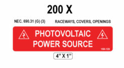150-123_Label PACK_PHOTOVOLTAIC POWER SOURCE 200X