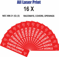 150-123_Label PACK_PHOTOVOLTAICE POWER SOURCE
