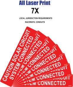 150-125_Label PACK_CAUTION SOLAR CIRCUIT