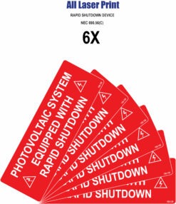 150-136_Label PACK_PHOTOVOLTAICE SYSTEM 6X