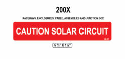 150-137_200_Label PACK_CAUTION SOLAR CIRCUIT 200X
