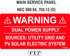 160-129_DUAL POWER SUPPLY_Label