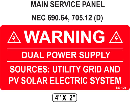 160-129_DUAL POWER SUPPLY_Label
