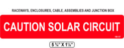 160-137_CAUTION SOLAR CIRCUIT_Label