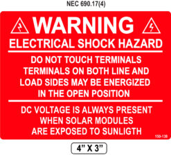 160-138_ELECTRIC SHOCK HAZARD_Label