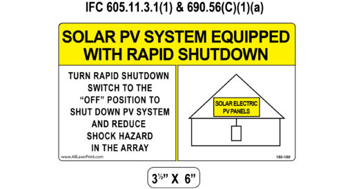 150-150_Label_SOLAR PV SYSTEM EQUIPPED WITH RAPID SHUTDOWN