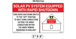150-151_Label_SOLAR PV SYSTEM EQUIPPED WITH RAPID SHUTDOWN