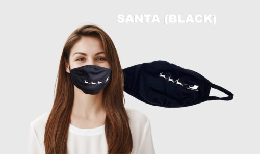 2 Pack High Quality Christmas Face Masks with Ear Savers Washable and  Breathable Features a Double Layer Fabric Goes Over Your Nose for Secure Fit(White Christmas) - Image 5