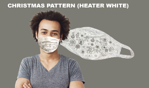 2 Pack High Quality Christmas Face Masks with Ear Savers Washable and  Breathable Features a Double Layer Fabric Goes Over Your Nose for Secure Fit(White Christmas) - Image 8