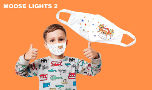 2 Packs Christmas Face Masks for Kids with Ear Savers-Comfy for 5 to 8 year-old Kids - Image 3