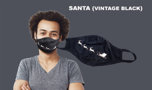 2 Pack High Quality Christmas Face Masks with Ear Savers Washable and  Breathable Features a Double Layer Fabric Goes Over Your Nose for Secure Fit(White Christmas) - Image 6