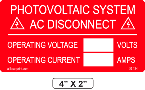 Photovoltaic System AC Disconnect