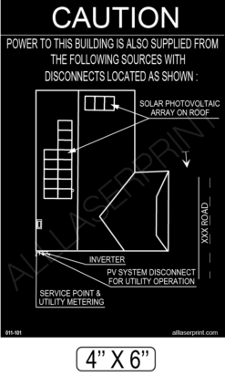 011-101P- B/W  CUSTOM PLACARD