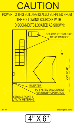 011-101P  Y/B CUSTOM PLACARD