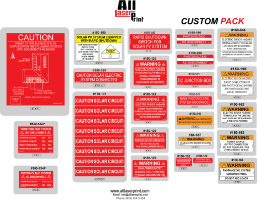 100-3 CUSTOM LABEL PACK