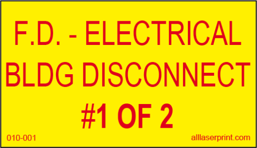 010-001_F.D. - ELECTRICAL BLDG DISCONNECT 3.5" x 2" - Image 2